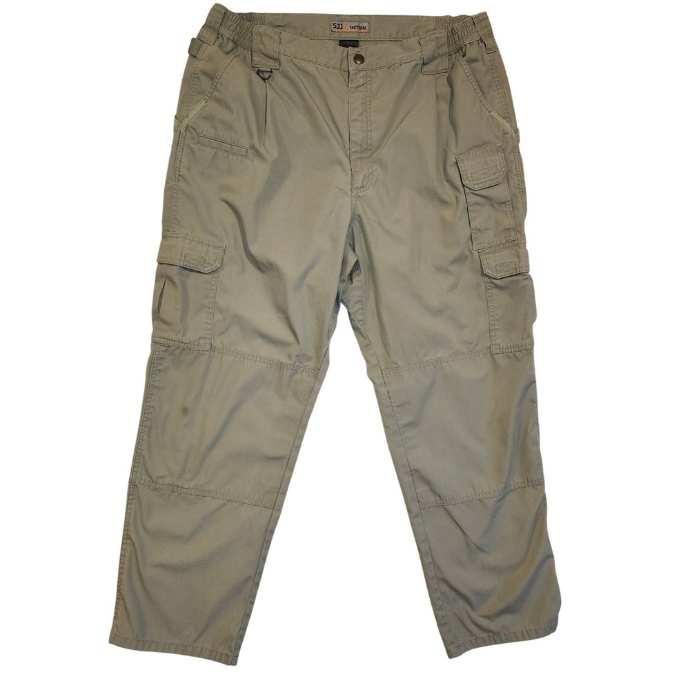5.11 Tactical Series Cargo Pants Mens 40x30 Khaki Tan Cotton Canvas Work Utility